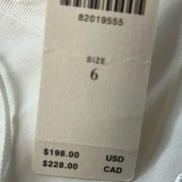 Anthropologie Midi Dress Women White Shoulder Tiered Cotton Size 6 - Picture 14 of 16